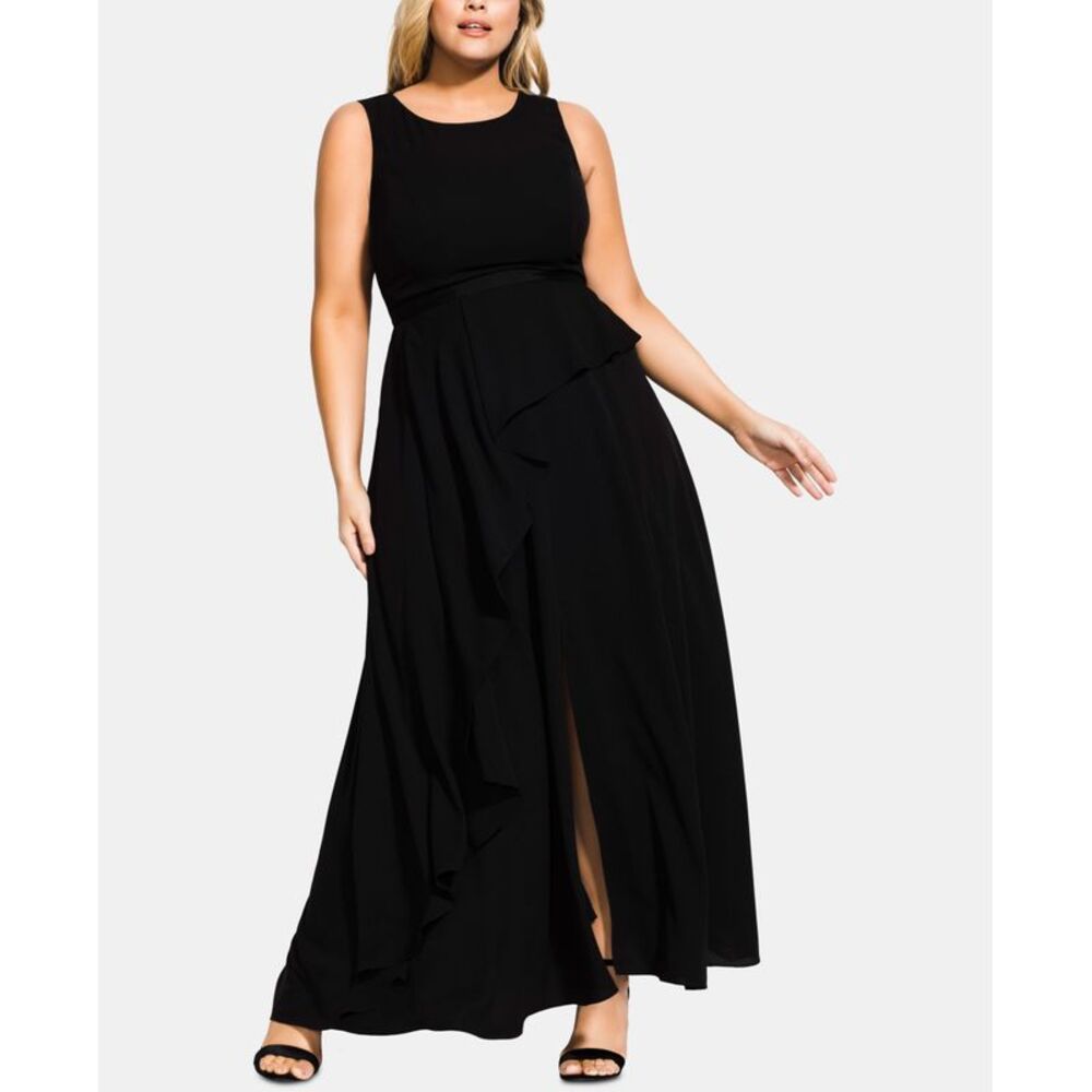 City Chic Trendy Plus Size Antilla Slit Front Gown